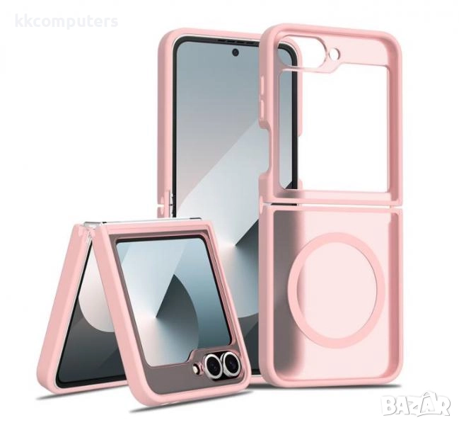 Калъф силикон мат MagSafe / Розов / за Samsung Z Flip 6 / Z Flip 7 Fe Баркод : 3133001, снимка 1