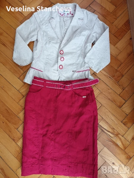 Дамски ленен костюм, снимка 1