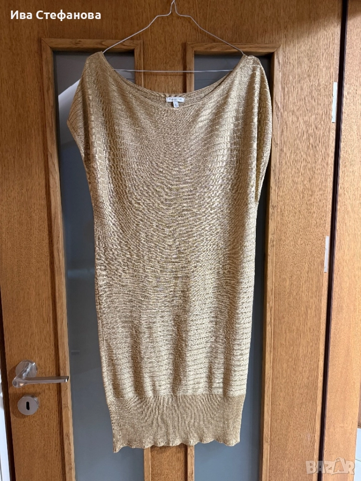 Нова дълга елегантана официална парти златист ефект  туника Massimo Dutti, снимка 1