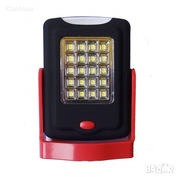 Светодиоден фенер с магнит, кука и стойка 20+3 LED, снимка 1