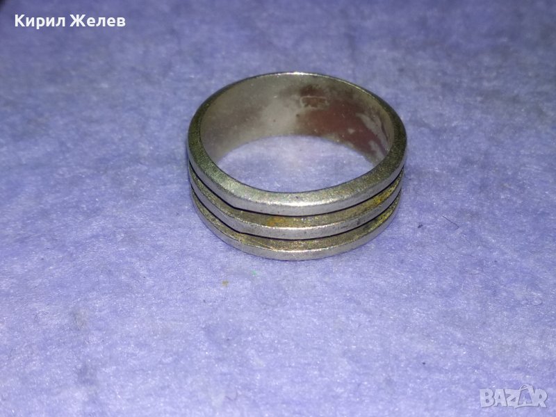 КРАСИВА ВИНТИДЖ СТИЛ СРЕБЪРНА ХАЛКА ОКСИДИРАНО СРЕБРО 925 ПРЪСТЕН РЪЧНА МАЙСТОРСКА ИЗРАБОТКА 40513, снимка 1