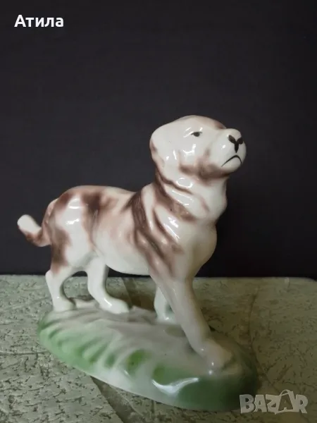 статуетка порцеланово куче 18/14 см, снимка 1