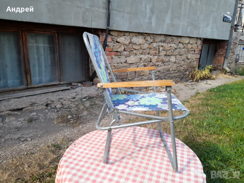 Стар детски сгъваем стол, снимка 1