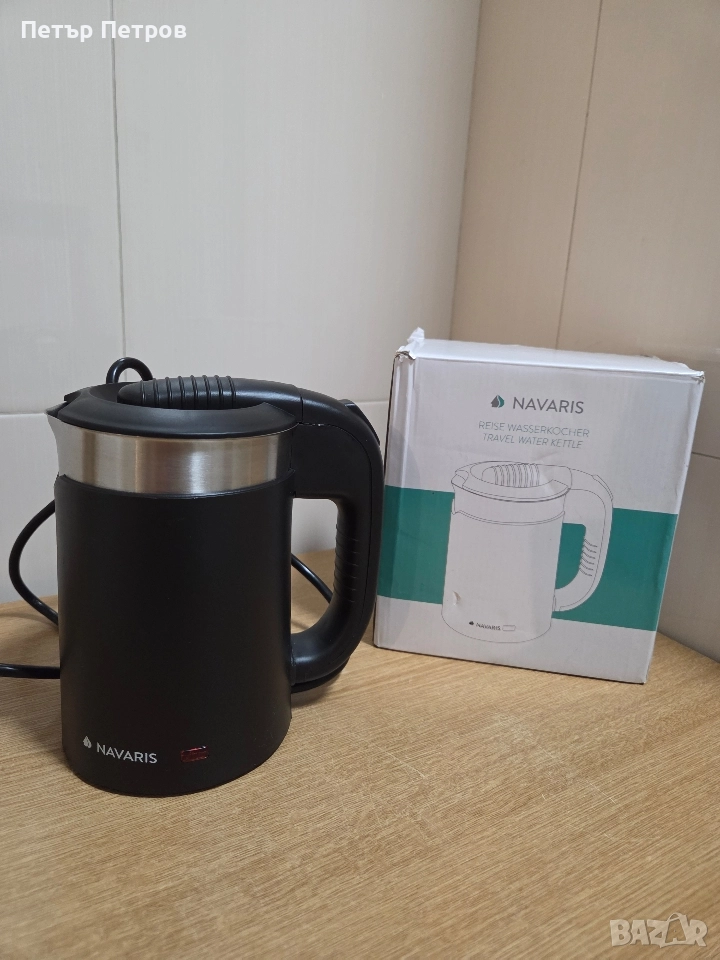 Чисто нова Електрическа кана Navaris.  Капацитет: 0.5 литра. Мощност: 1100 W., снимка 1