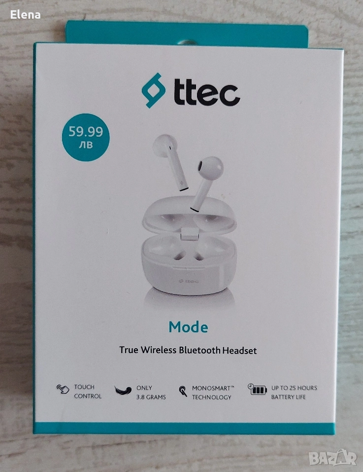 Нови TTEC Mode – True Wireless Bluetooth слушалки, запечатани, снимка 1