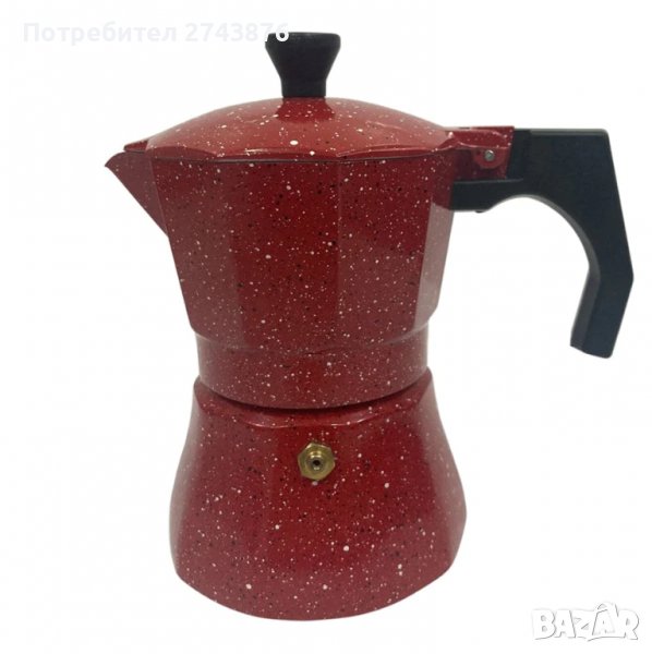 КАФЕВАРКА ЗА КОТЛОН ЗА 4-6 КАФЕТА MOKA COFFEE -ЧЕРВЕНА, снимка 1
