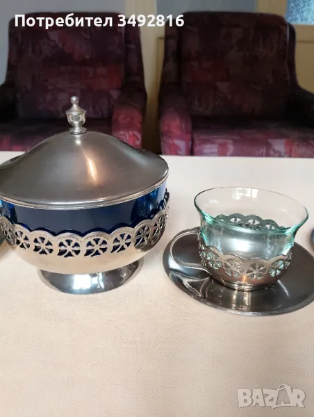 Много стар руски сервиз за чай , снимка 1