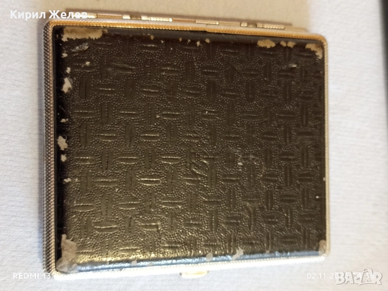 Ретро метална табакера с кожа за КОЛЕКЦИЯ ДЕКОРАЦИЯ 20737, снимка 1