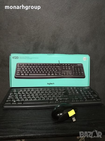 Клавиатура Logitech K120/счупено краче/+ мишка, снимка 1