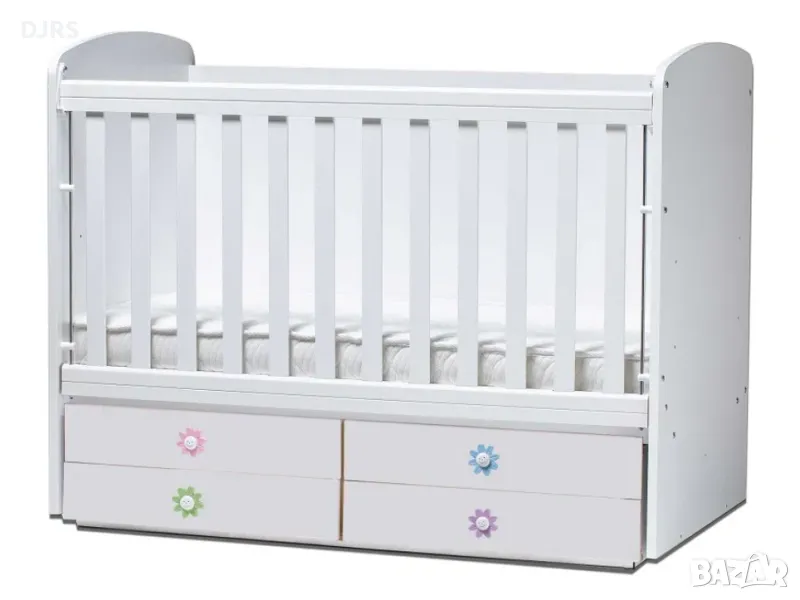 Детско легло с матрак и подвижна решетка, снимка 1