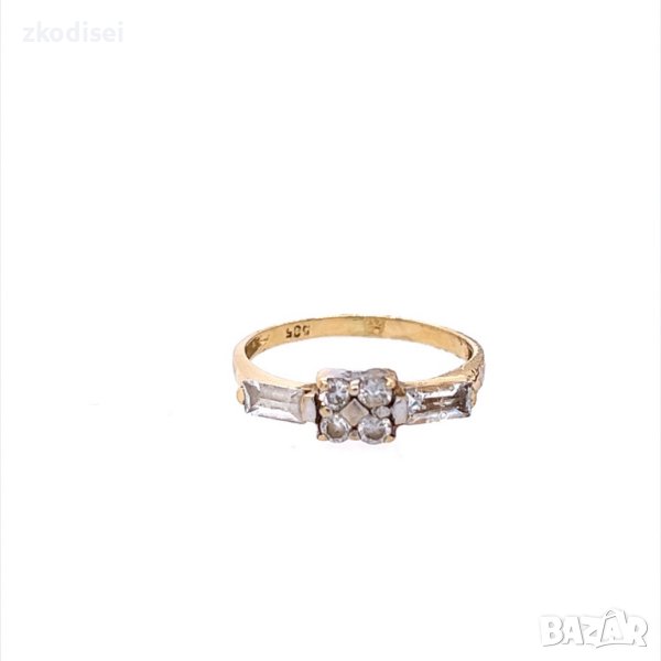 Златен дамски пръстен 1,47гр. размер:50 14кр. проба:585 модел:20699-2, снимка 1