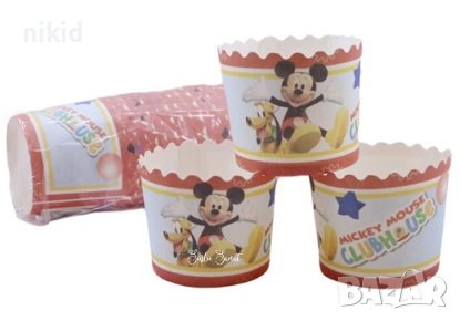 10 бр Мики Маус хартиени кошнички капсули поставки чашки за кексчета мъфини, снимка 1