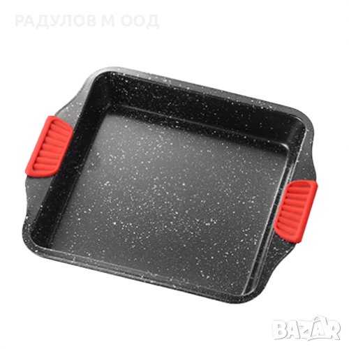Тава със силиконови дръжки квадрат, снимка 1