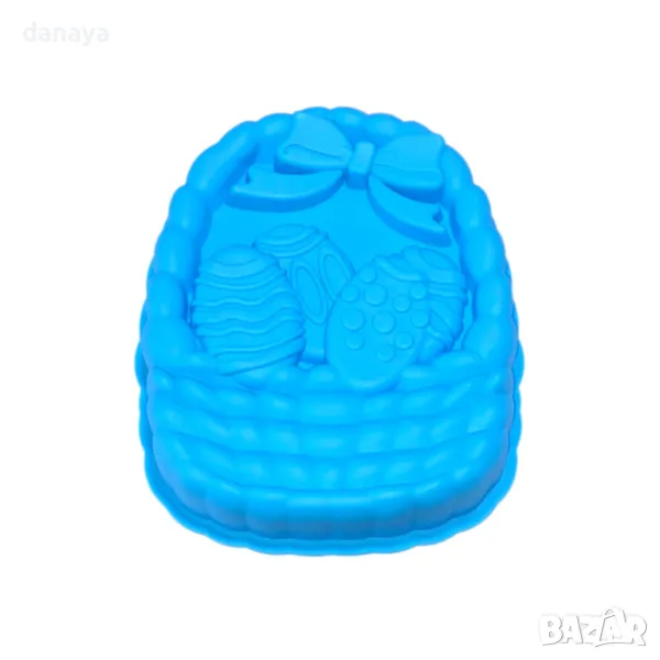 5854 Силиконова форма за кекс Великденска кошница, снимка 1