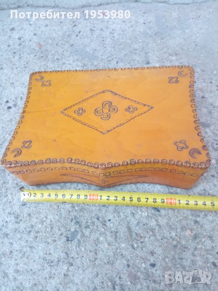 Стара дървена кутия за моливи, снимка 1