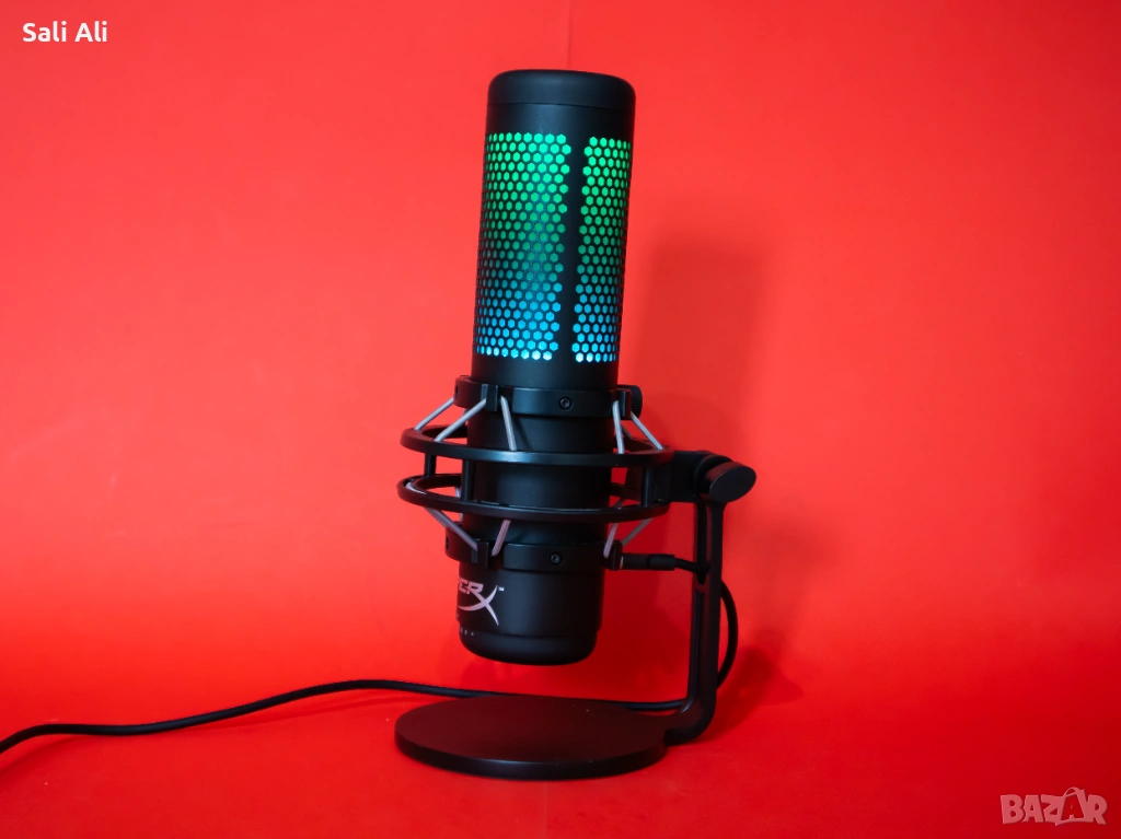 HyperX QuadCast S RGB Микрофон Геймърски USB Mic PC PS4 PS5 Mac, снимка 1