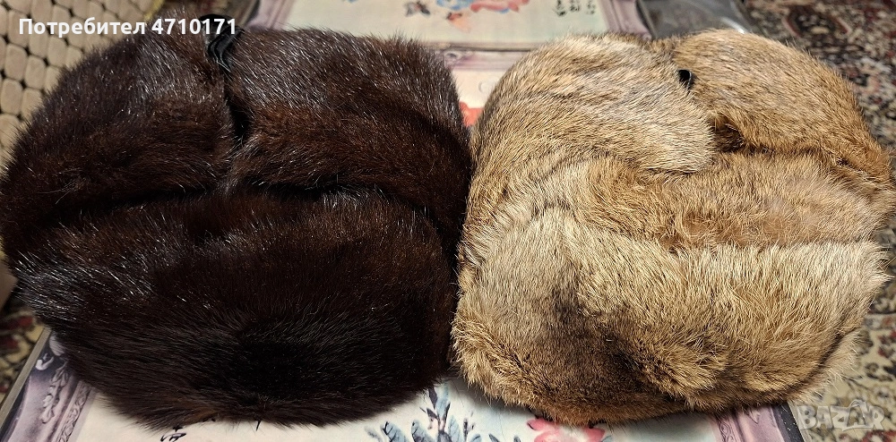 Руски зимни шапки-ушанки, естествен косъм от Новосибирск, снимка 1