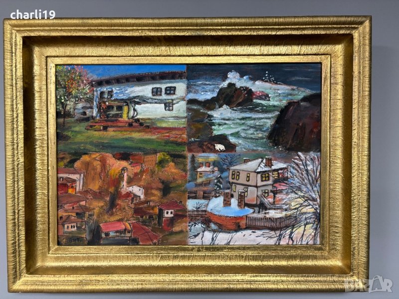 Красива рамкирана картина Г. Витанов , снимка 1