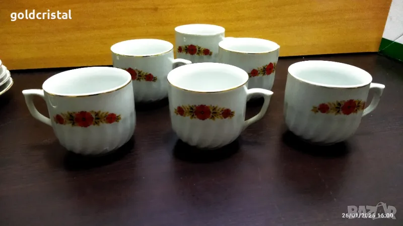 Стар български порцелан чаши за чай , снимка 1