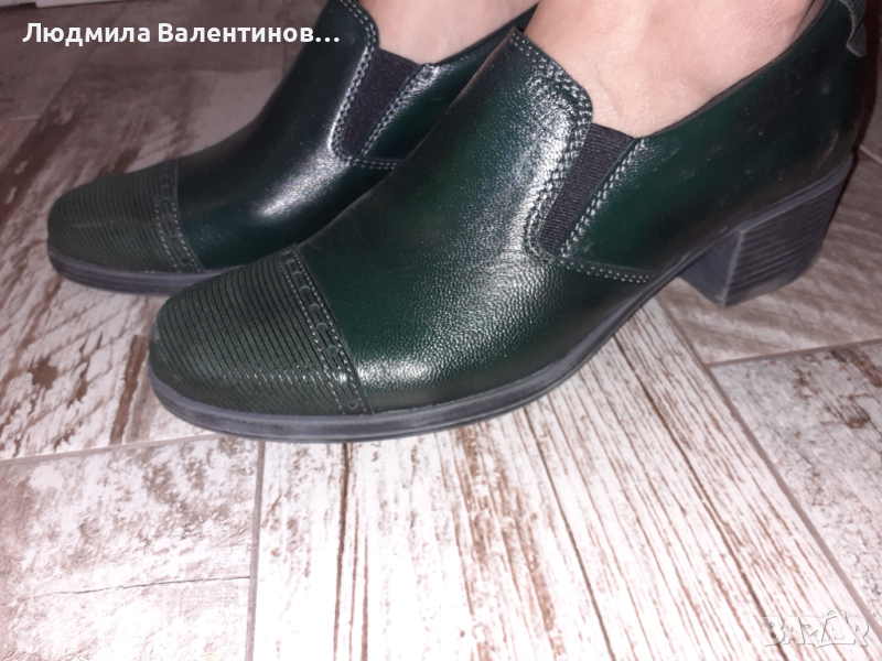 Нови тъмно зелени обувки, снимка 1