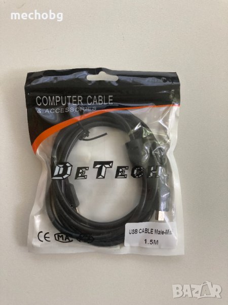 Кабел DeTech USB - USB Mini, 1.5m за PS3/PSP, снимка 1
