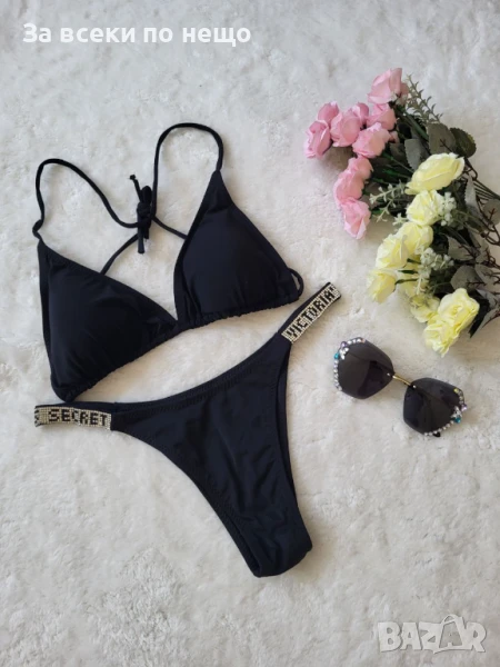 Victoria's Secret Дамски Черен Бански С 2 Части👙Дамски Бански С Две Части Код BS-9, снимка 1