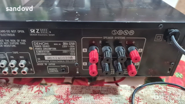 Ресийвър DENON  DRA-325R цена 75 евро, снимка 5 - Ресийвъри, усилватели, смесителни пултове - 53583522