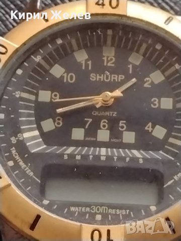 SHURP QUARTZ WATER RESISTANT 30m. МОДЕРЕН ДИЗАЙН МЪЖКИ ЧАСОВНИК ПЕРФЕКТЕН МНОГО КРАСИВ СТИЛЕН 33244, снимка 2 - Мъжки - 38713343