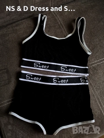 Дамски комплект бельо къс топ и боксерки , снимка 4 - Бельо - 50609311