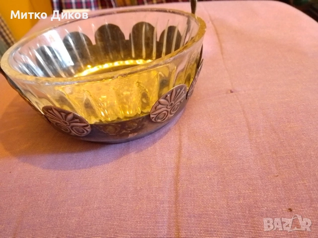 Кристална Купа с дръжка мелхиор МНЦ СССР за плодове бонбони и други Н-160мм и фи 150 и 125 мм, снимка 6 - Аксесоари за кухня - 53565607