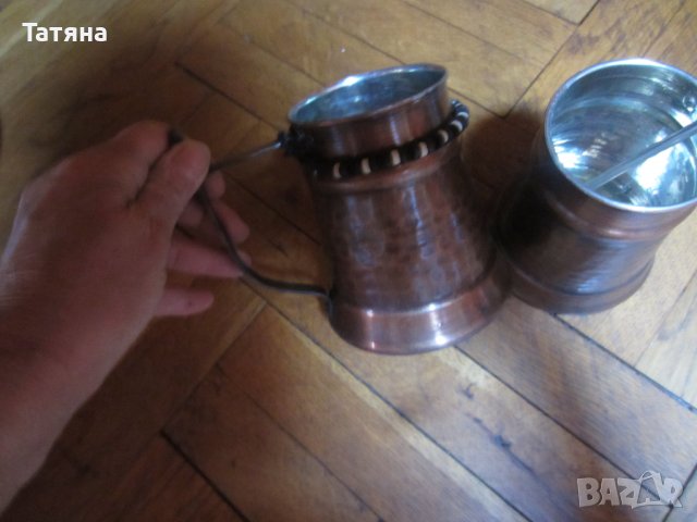  /старинен/съд за вино/декантер; тава за сладко/бакър/ ХАЛБА /МЕСИНГ/, снимка 18 - Сервизи - 37817662