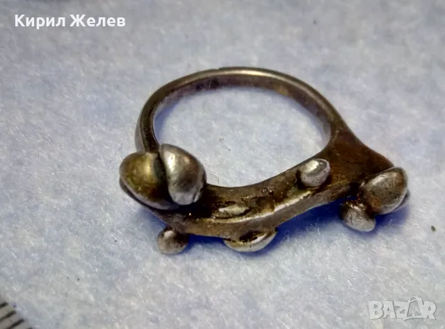 АРТ НУВО СТИЛ ДИЗАЙНЕРСКИ СРЕБЪРЕН ПРЪСТЕН ОКСИДИРАНО СРЕБРО 925 РЪЧНА ХУДОЖЕСТВЕНА ИЗРАБОТКА 49286, снимка 9 - Пръстени - 50416836