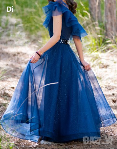 Официална рокля с паднало рамо, снимка 2 - Рокли - 44118213