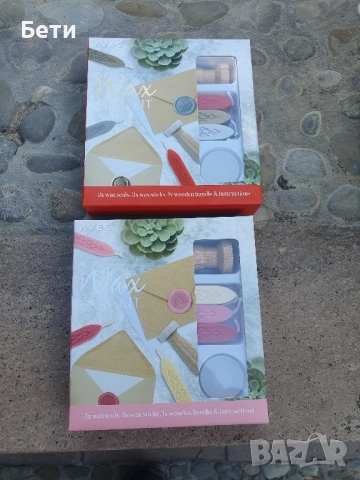 Комплект за восъчни печати, AVEC, розов и червен, снимка 5 - Други - 52513629