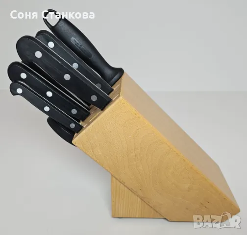 ZWILLING - Луксозен комплект кухненски ножове с блок, снимка 3 - Прибори за хранене, готвене и сервиране - 47557003