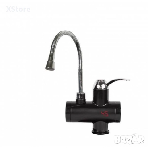 Нагревател за вода с гъвкав чучур, за стена/ за плот 3000W, черен, снимка 2 - Смесители - 52588577