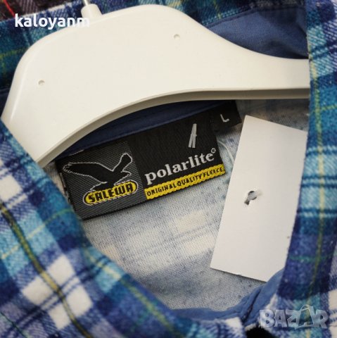 Salewa Polarlite туристическа карирана риза - L, снимка 3 - Ризи - 38532846