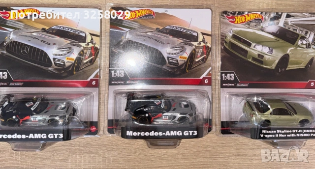Hot Wheels Premium 1:43 – Mercedes AMG GT3 & Nissan Skyline GT-R