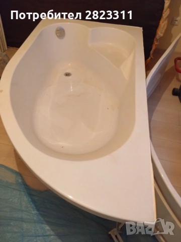 Акрилна вана ОНИКС 160х90 см. с носеща конструкция, асиметрична + панел + автоматичен сифон за вана, снимка 2 - Душ кабини и вани - 53245385