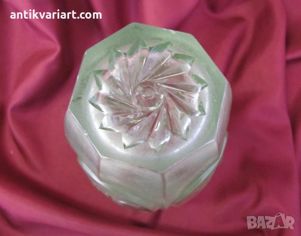 Стара Арт Деко Кристална Ваза, снимка 6 - Антикварни и старинни предмети - 26253168