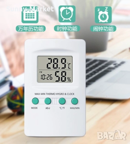 Влагомер, термометър, вътрешна или външна температура TA138, снимка 3 - Други стоки за дома - 53515689