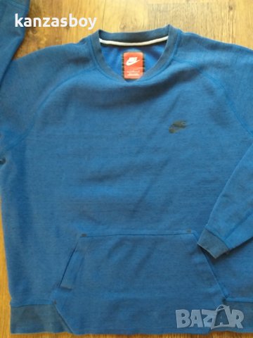 NIKE TECH Fleece Crew - страхотна мъжка блуза Л, снимка 6 - Блузи - 44103756