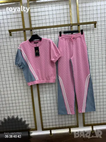 Комплект деним с камъчета , снимка 3 - Комплекти - 49236936