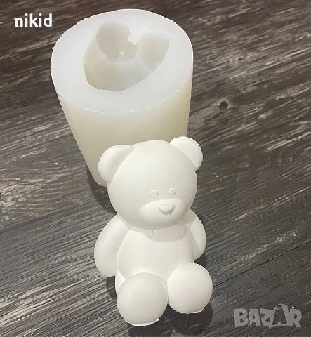 3D седящо мече силиконов молд форма фондан шоколад гипс смола свещ сапун