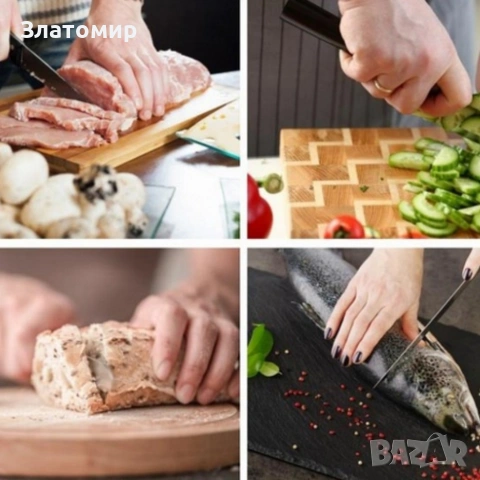 Комплект кухненски н о ж о в е 8 в 1 с въртяща се стойка Cheffinger за подредена кухня, снимка 3 - Аксесоари за кухня - 53189590