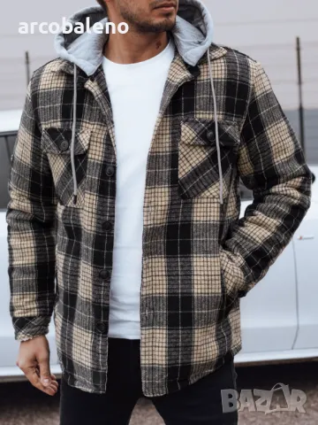 Мъжко изолирано яке с качулка, 2цвята , снимка 2 - Якета - 48651774