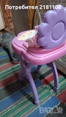 Столче за хранене на кукли, снимка 3 - Играчки за стая - 52526404