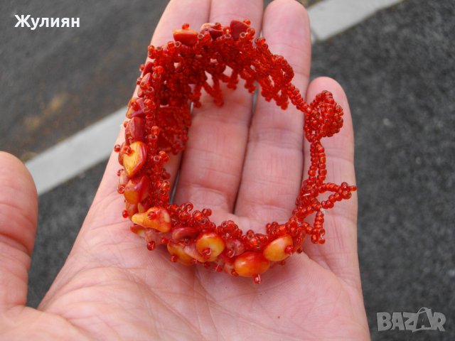  ГРИВНА СИНЦИ И КОРАЛИ, снимка 3 - Антикварни и старинни предмети - 37236797
