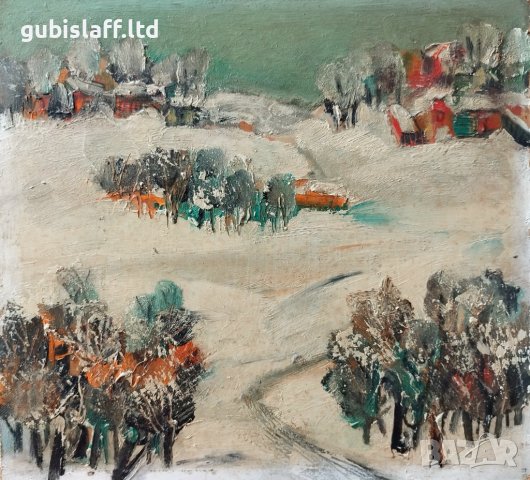 Картина, зимен пейзаж, 1980-те год.