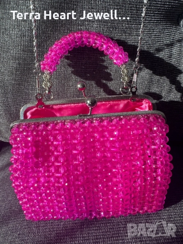 Дамска чанта от кристални мъниста и метална рамка , снимка 4 - Чанти - 52502126